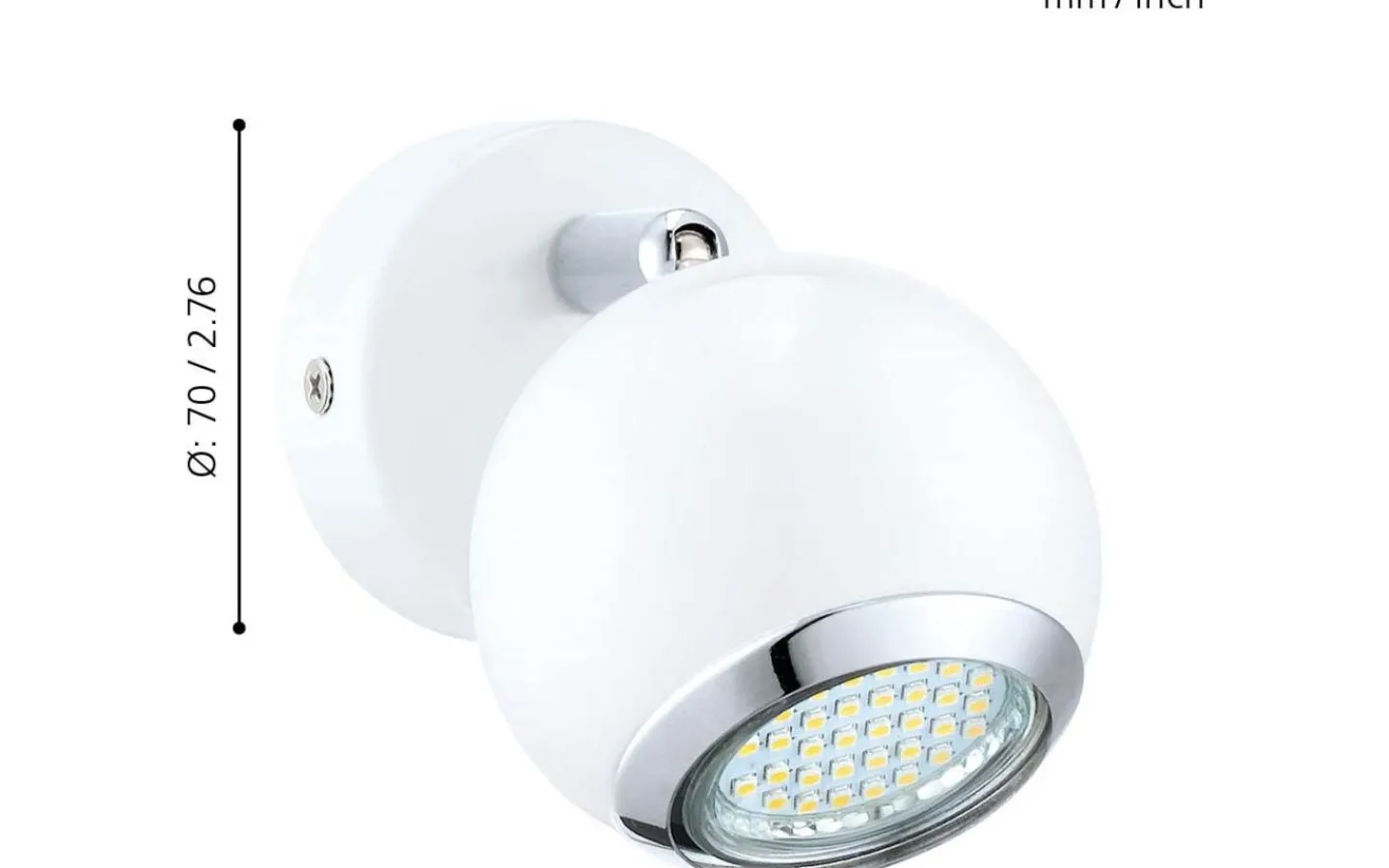 Läslampor < Eglo Bimeda Vägglampa LED 3000K 2,8W Vit