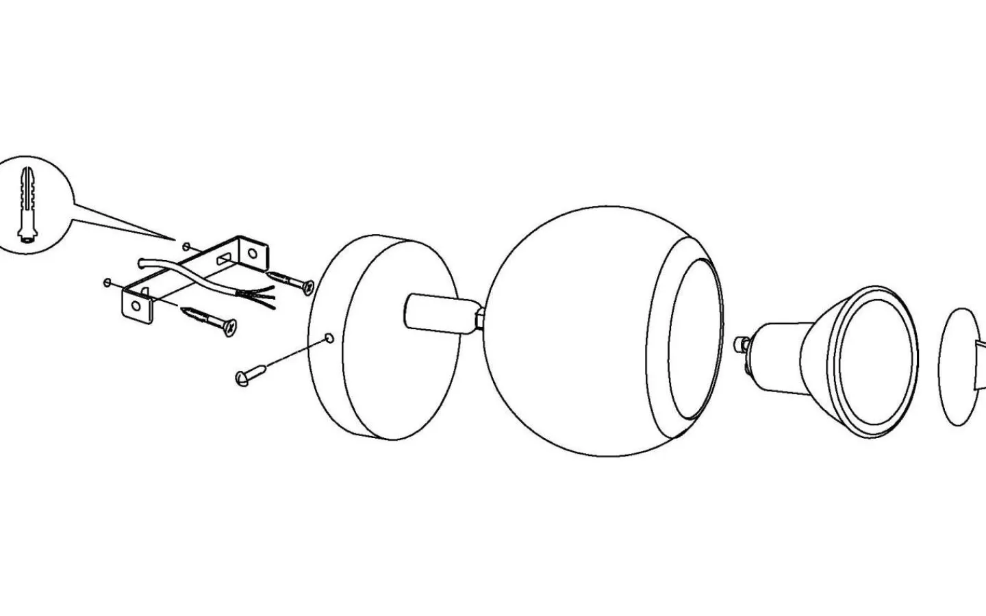 Läslampor < Eglo Bimeda Vägglampa LED 3000K 2,8W Vit