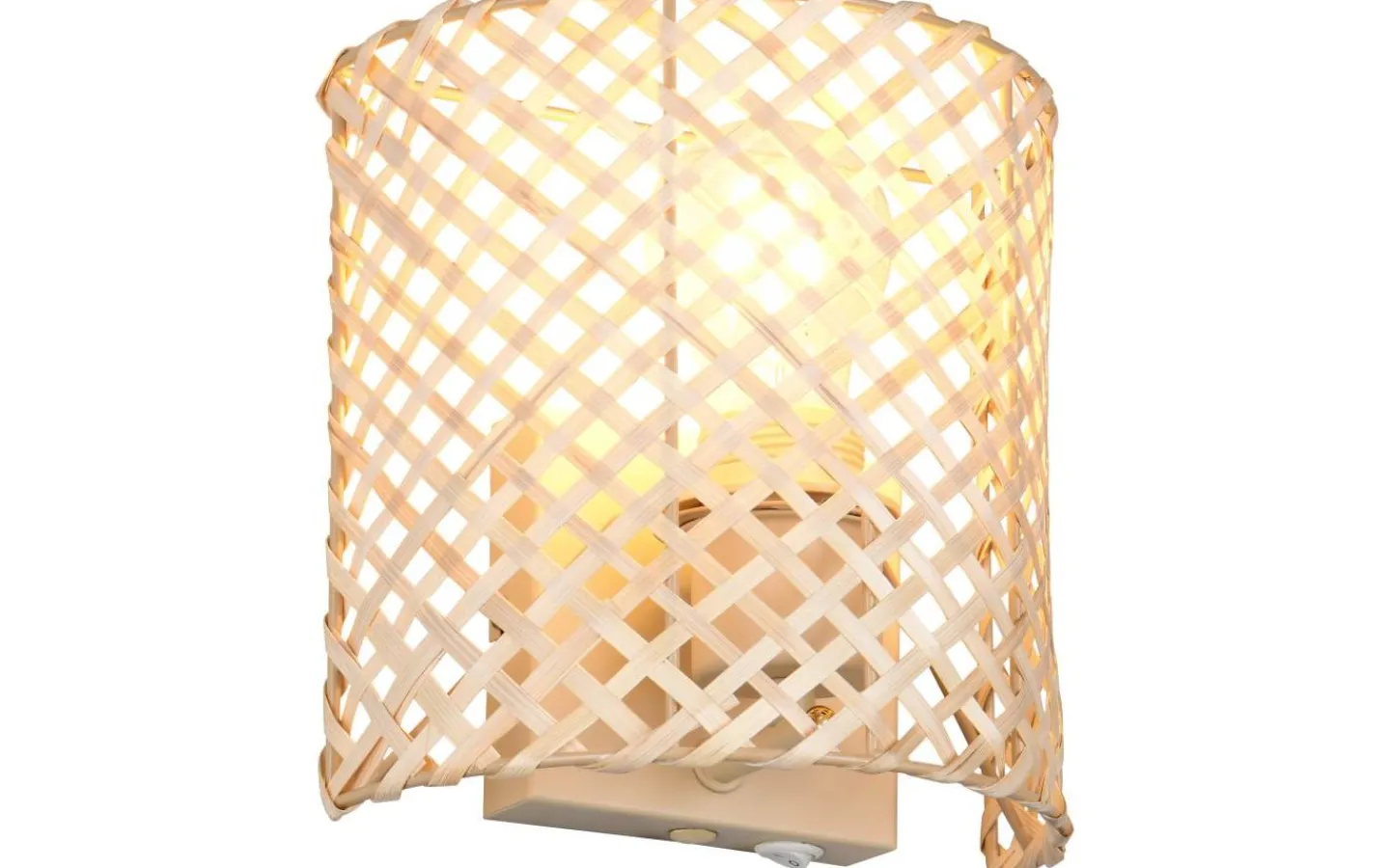 Lampetter-Reality Bina Vägglampa E27 brun/bambu