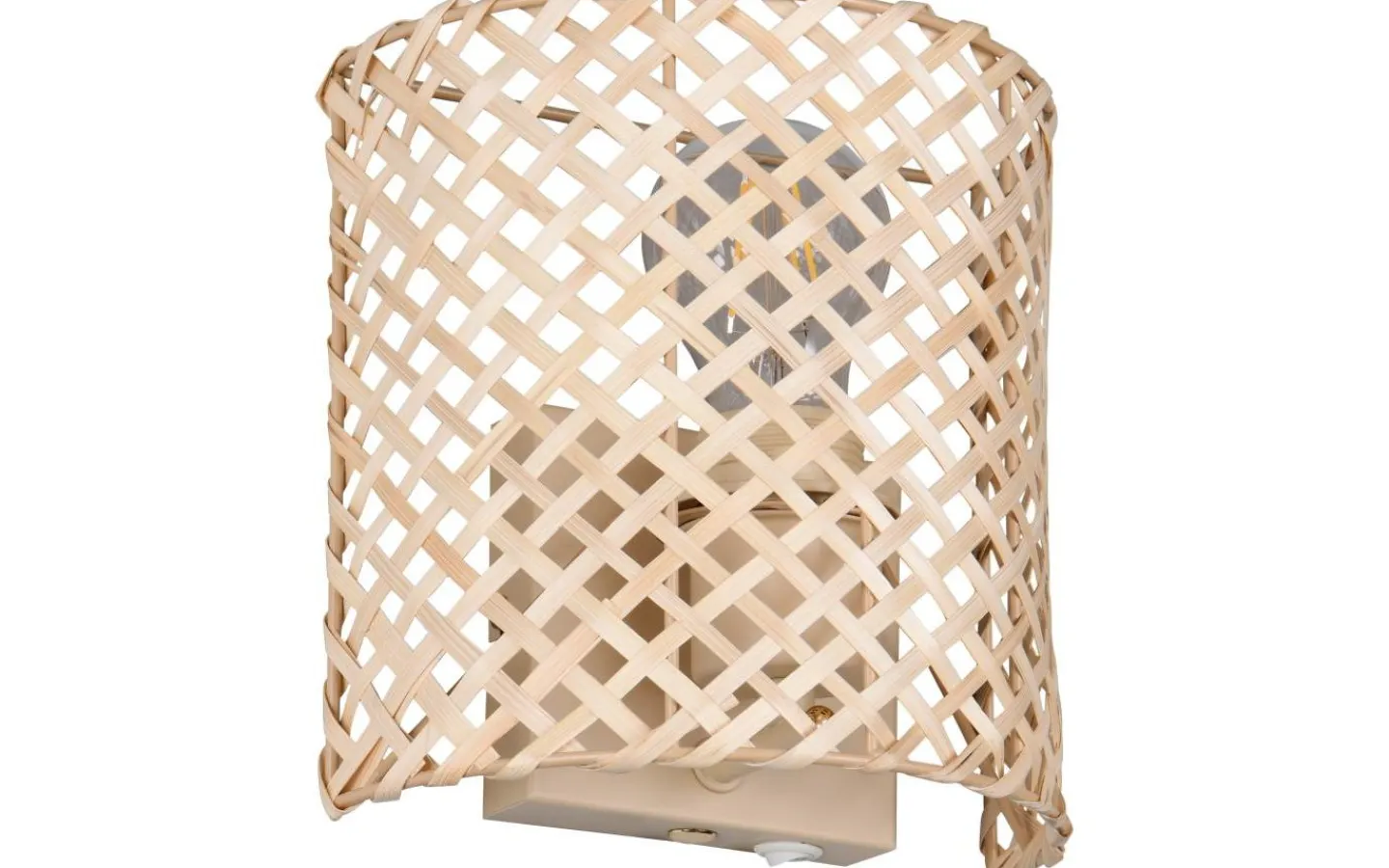 Lampetter-Reality Bina Vägglampa E27 brun/bambu
