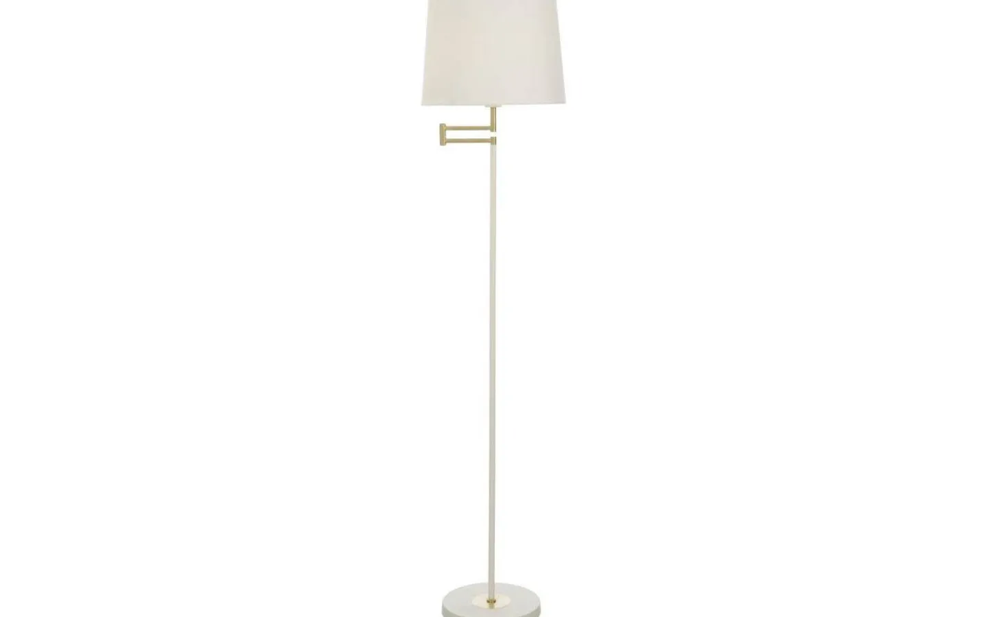 Vardagsrum|Golvlampor-Aneta Birka Golvlampa 155cm Vit/Mässing