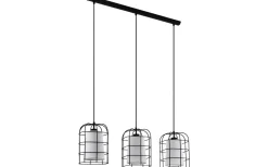 Avlånga Taklampor < Eglo Bittams Taklampa 89cm 3L Svart/Vit