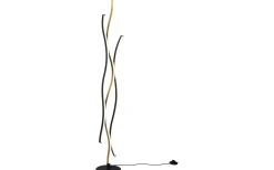 Golvlampor-Trio Lighting Blaze Golvlampa LED matt mässing