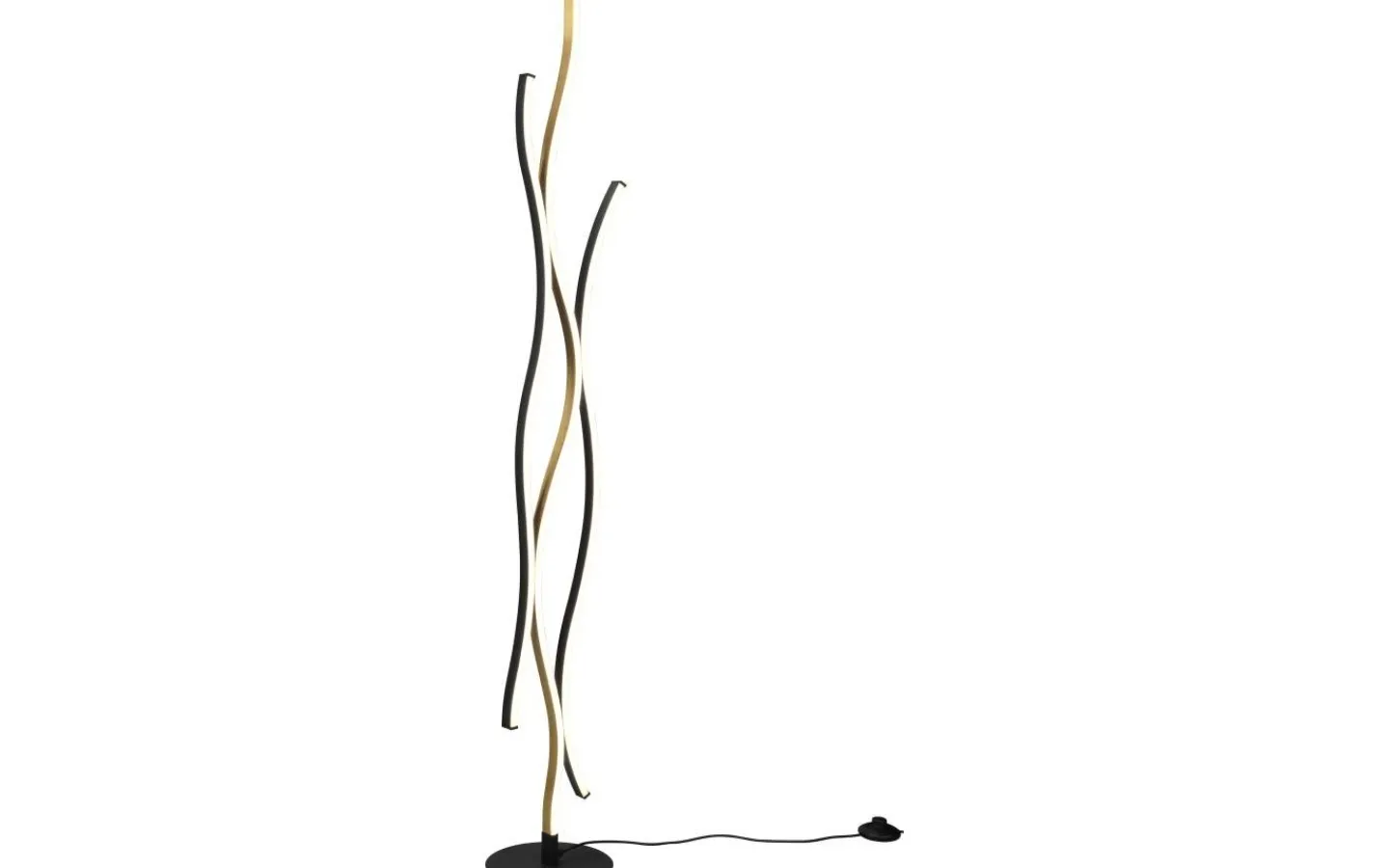 Golvlampor-Trio Lighting Blaze Golvlampa LED matt mässing