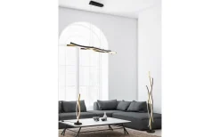 Golvlampor-Trio Lighting Blaze Golvlampa LED matt mässing
