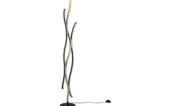 Golvlampor-Trio Lighting Blaze Golvlampa LED matt mässing
