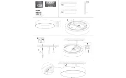 Badrumslampor Tak < Aneta Blink Plafond 30cm LED 18W 2700K Vit IP54