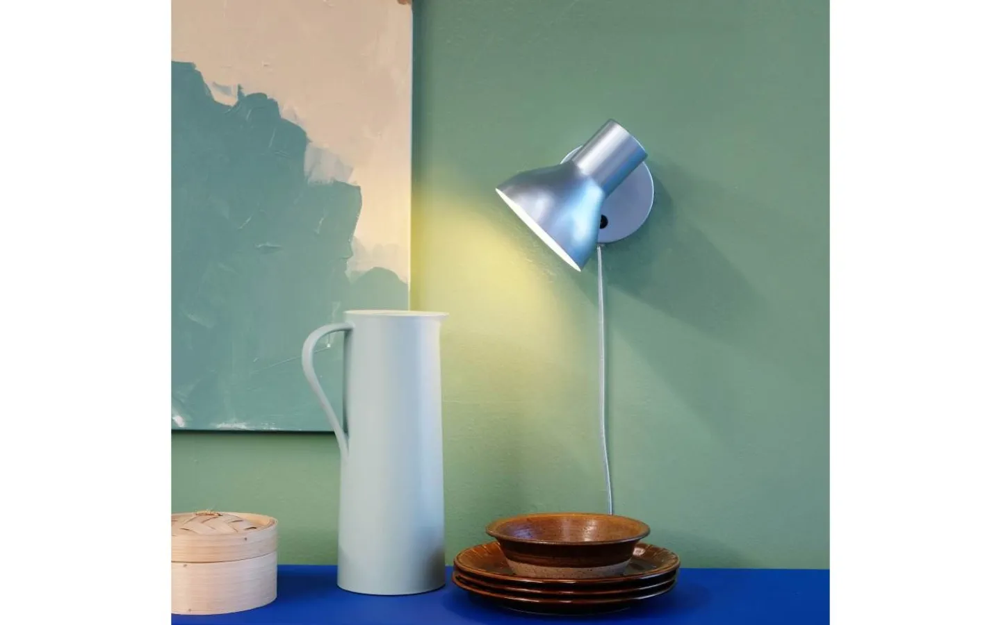 Läslampor < Dyberg Larsen Bob Vägglampa Metallic Blå
