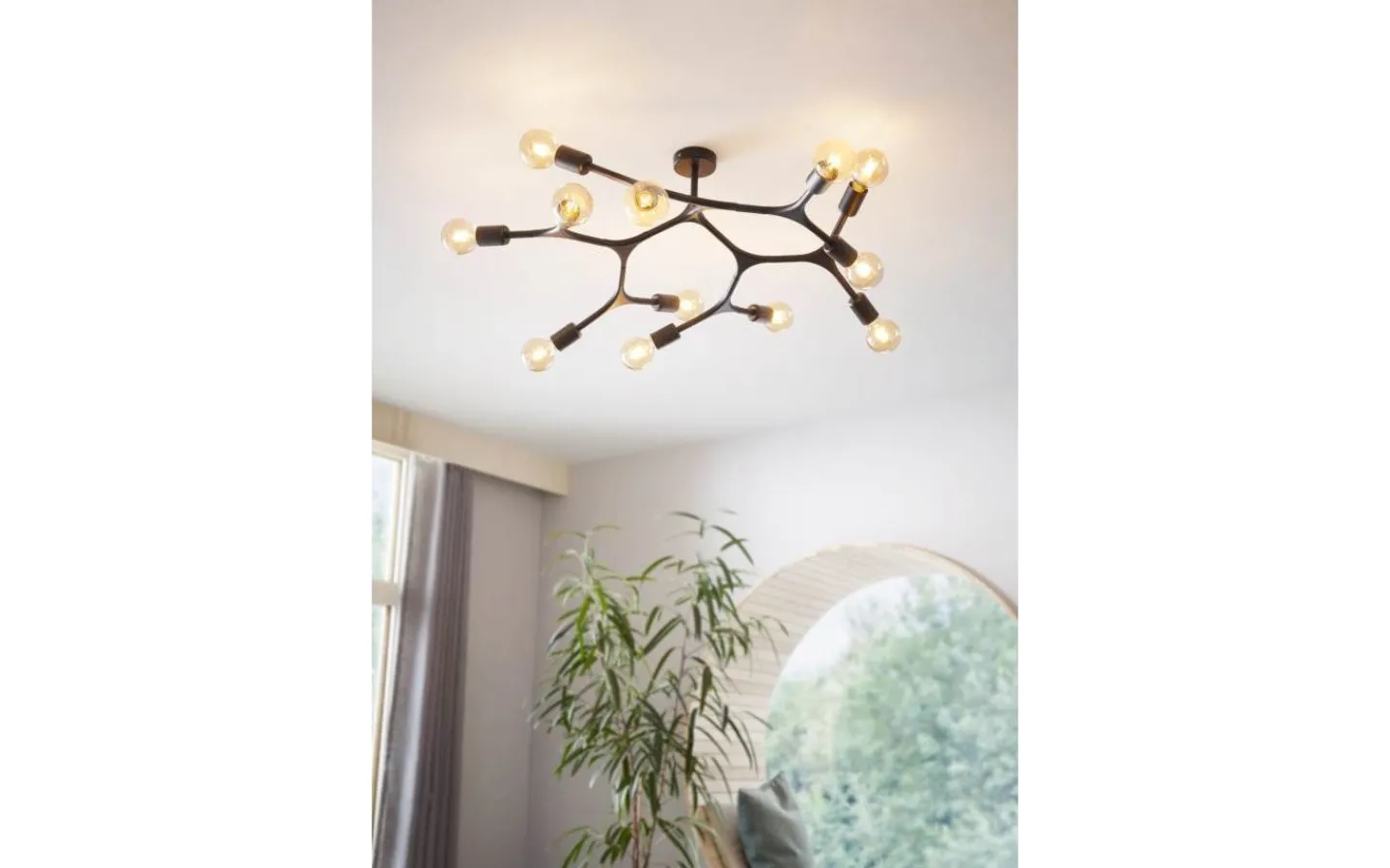 Plafonder-Eglo Bocadella Plafond 92cm Svart