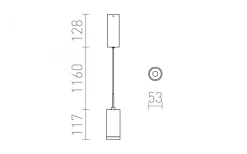 Fönsterlampor-Rendl Bogard Takpendel Matt nickel LED 5W 3000K