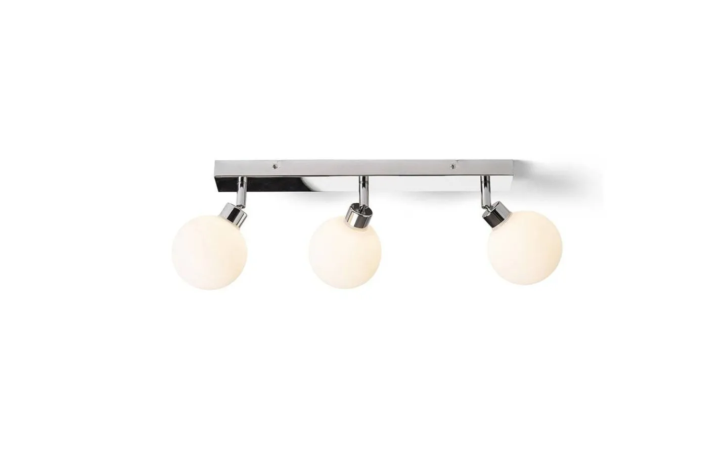 Badrumslampor Tak|Plafonder < Rendl Bolly III Plafond 43cm Opal/Krom IP44