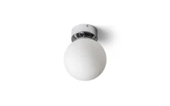 Badrumslampor Tak|Plafonder < Rendl Bolly Plafond 17cm Opal/Krom IP44