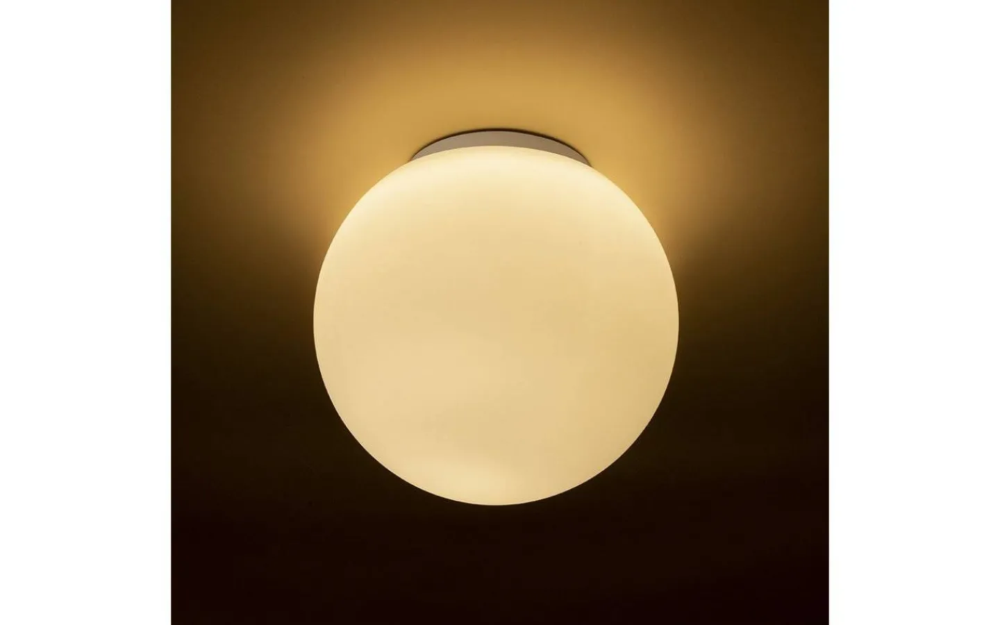 Badrumslampor Tak|Plafonder-Rendl Bolly Plafond 26cm Opal/Krom IP44
