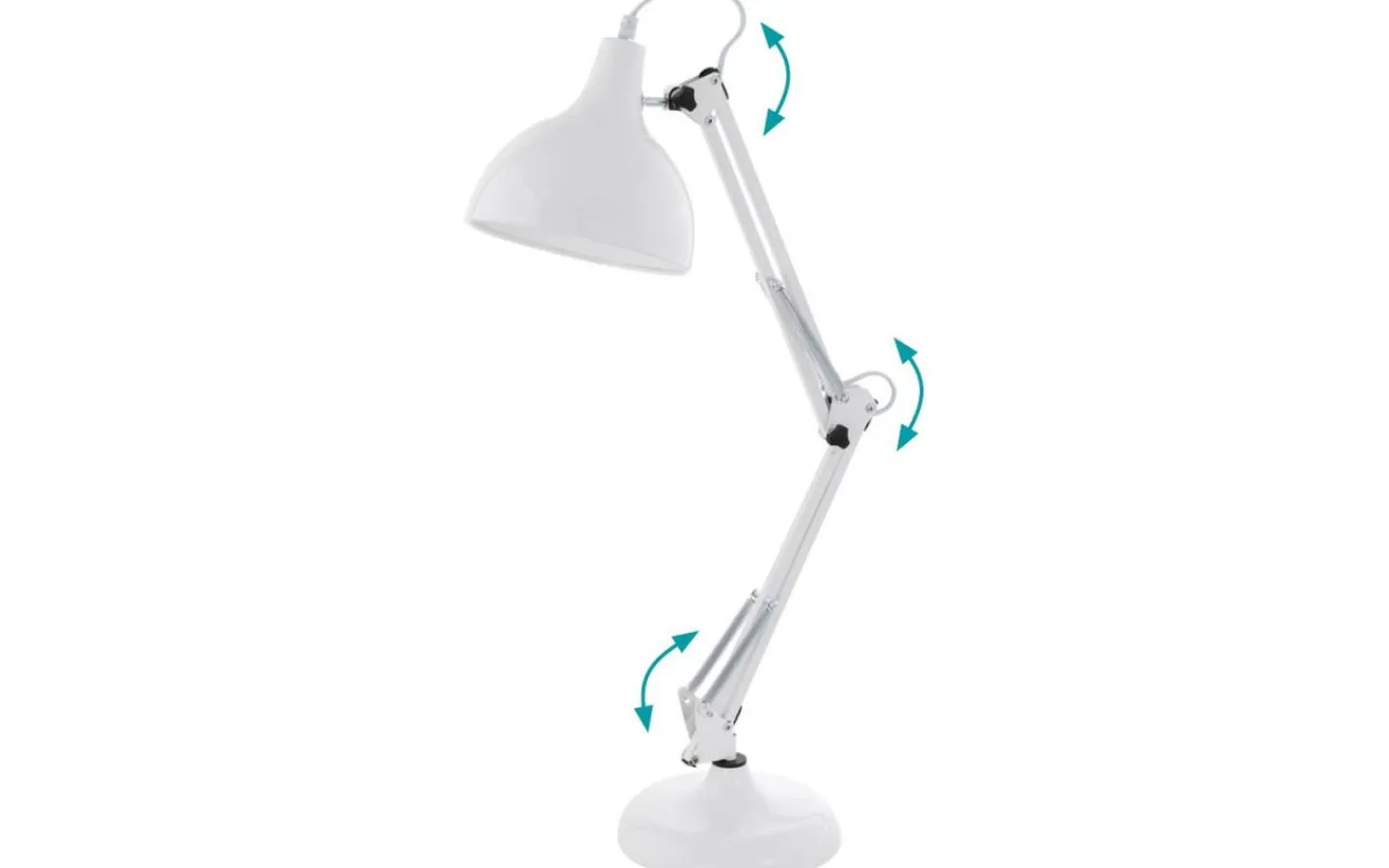 Skrivbordslampor-Eglo Borgillio Skrivbordslampa 71cm Vit