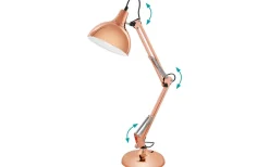 Skrivbordslampor-Eglo Borgillo Skrivbordslampa 71cm Koppar
