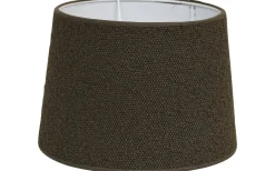 Enfärgade Runda Lampskärmar-Hallbergs Boucle Lampskärm Ø20cm Brun
