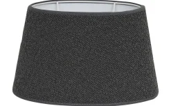Ovala Lampskärmar-Hallbergs Boucle Lampskärm Oval 20cm Antracitgrå