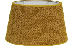 Ovala Lampskärmar-Hallbergs Boucle Lampskärm Oval 30cm Guldgul