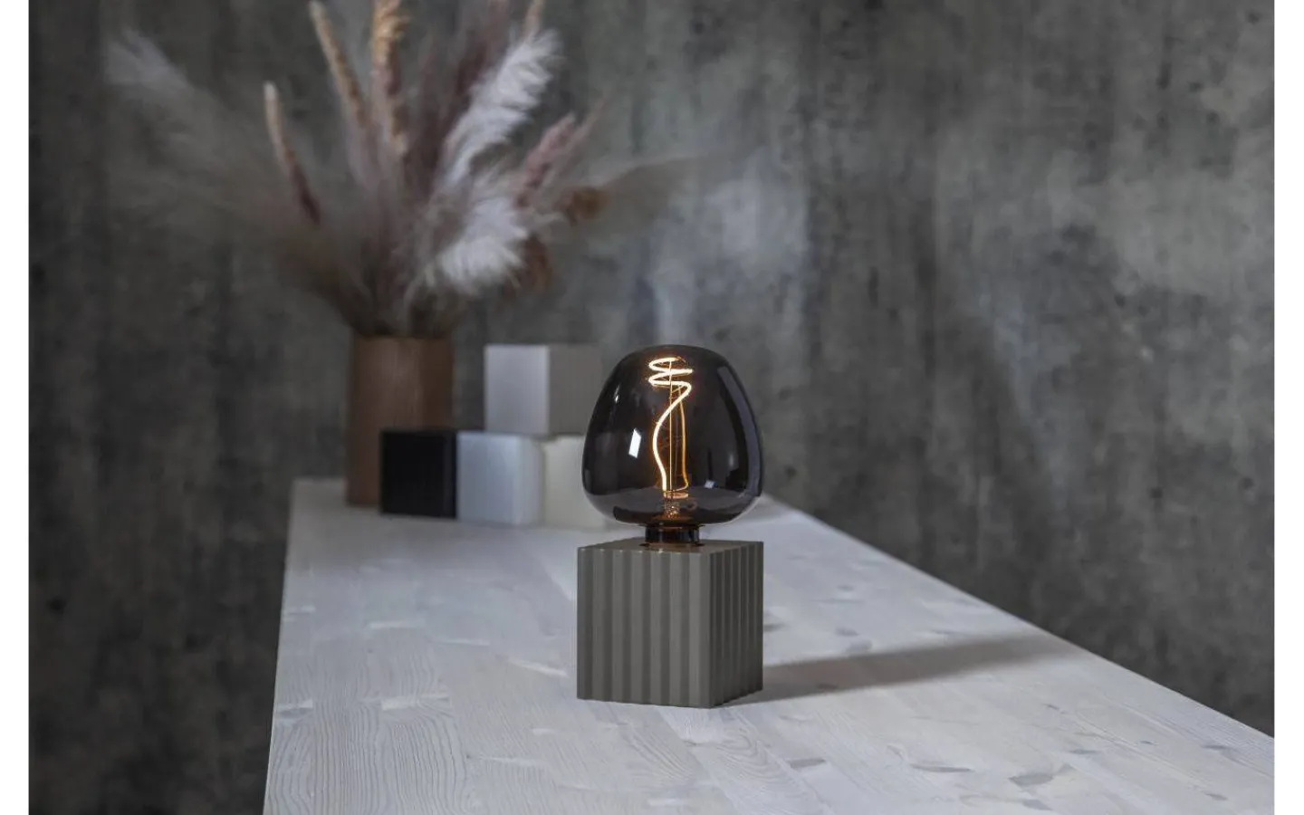Bordslampor-Star Trading Box Bordslampa 10cm Brun