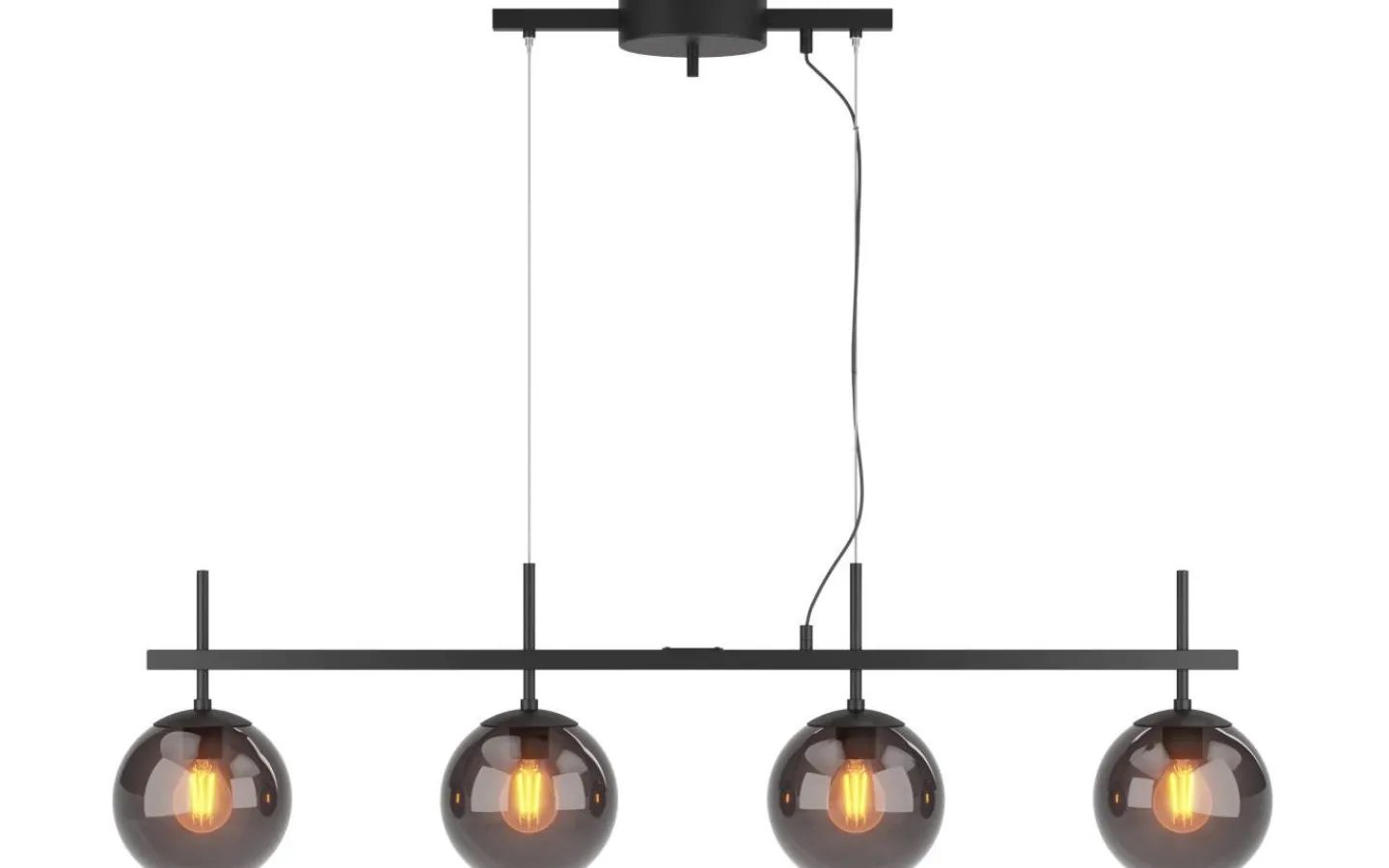 Avlånga Taklampor-By Rydens Boyle Taklampa 117cm Rökgrå