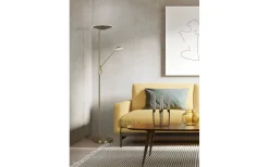 Uplight|Golvläslampor-Trio Lighting Brantford Golvlampa LED antikmässing