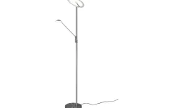 Uplight|Golvläslampor-Trio Lighting Brantford Golvlampa LED i borstat stål