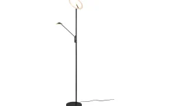 Uplight|Golvläslampor-Trio Lighting Brantford Golvlampa LED mattsvart