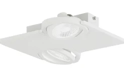 Takspot Med 2 Lampor-Eglo Brea Takspotlight 28cm LED 3000K 2x5W Vit