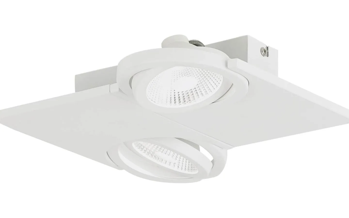 Takspot Med 2 Lampor-Eglo Brea Takspotlight 28cm LED 3000K 2x5W Vit