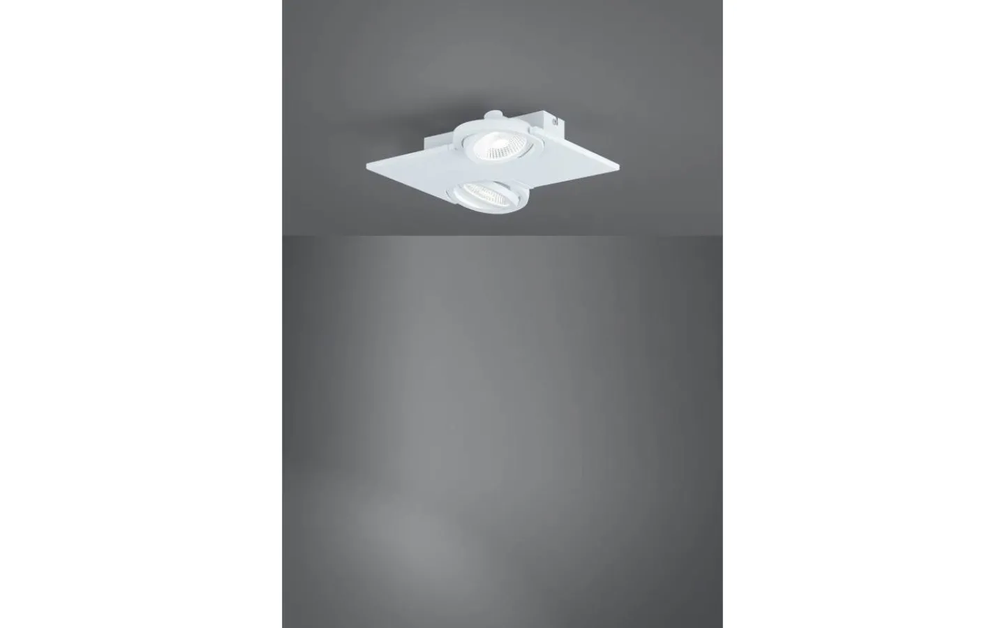 Takspot Med 2 Lampor-Eglo Brea Takspotlight 28cm LED 3000K 2x5W Vit