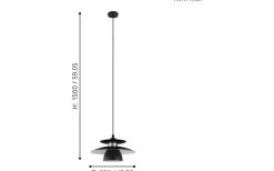 Kök & Matplats-Eglo Brenda Taklampa 32cm Svart