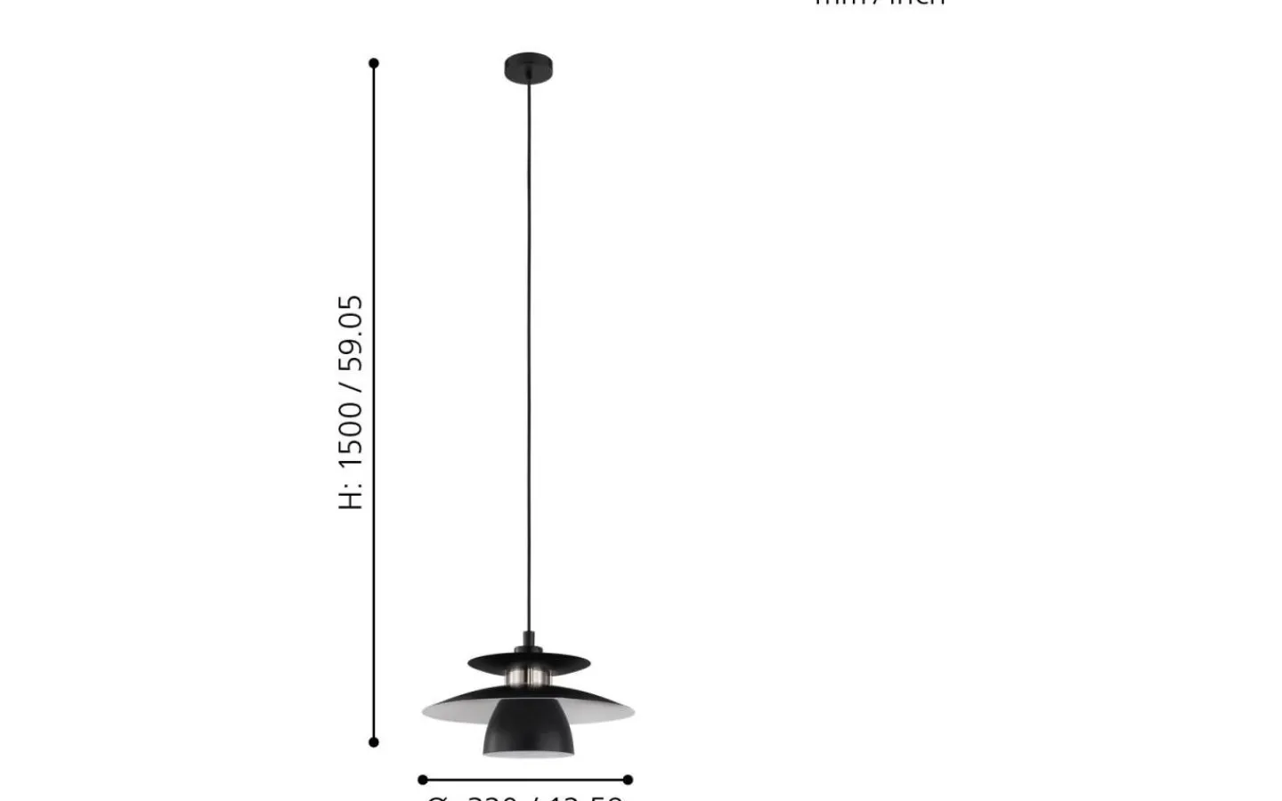 Kök & Matplats-Eglo Brenda Taklampa 32cm Svart