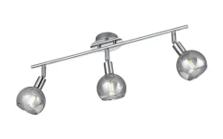 Avlånga Takspotlights|Takspot Med 3 Lampor < Reality Brest Spotlight 3-delad E14 krom