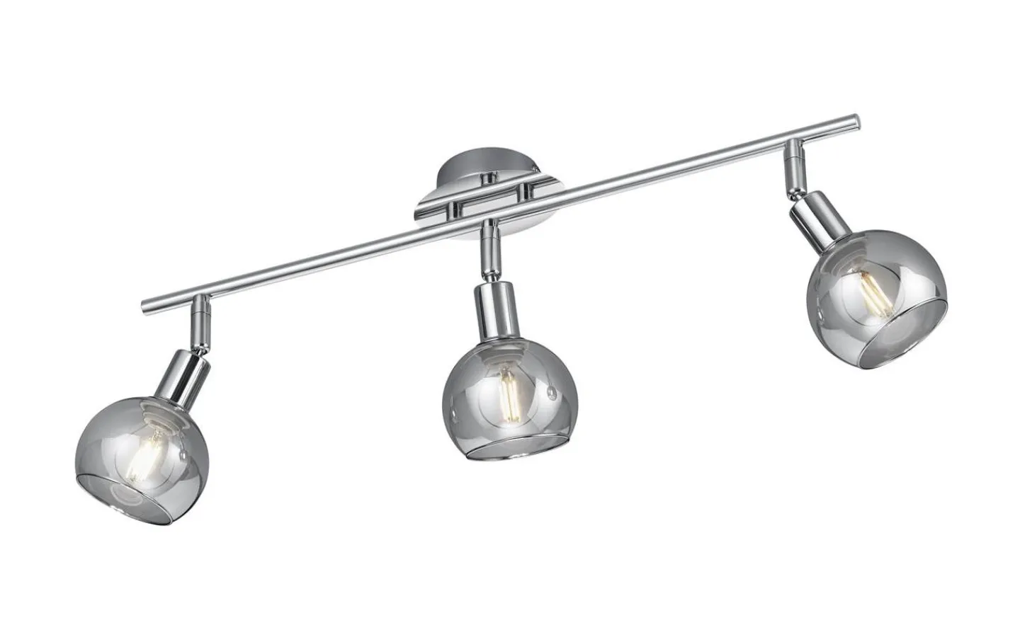Avlånga Takspotlights|Takspot Med 3 Lampor < Reality Brest Spotlight 3-delad E14 krom