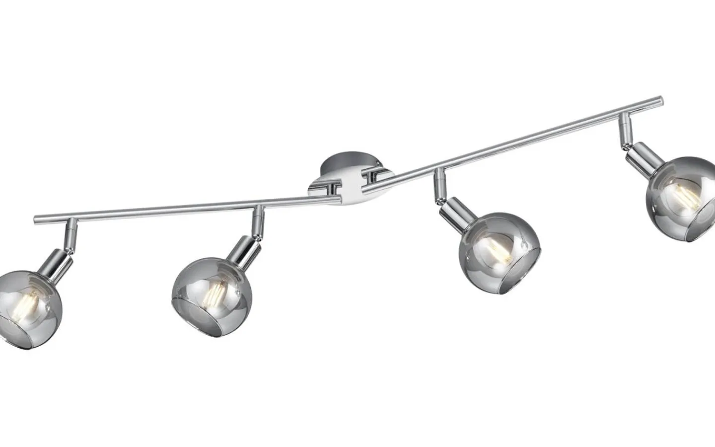 Avlånga Takspotlights|Takspot Med Minst 4 Lampor-Reality Brest Spotlight 4-delad E14 krom