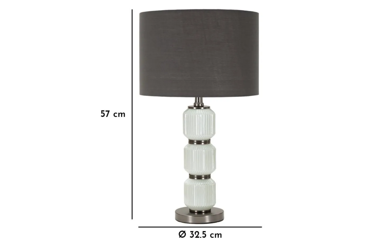 Bordslampor < Mauro Ferretti Brighty Bordslampa 57cm Vit/Grå