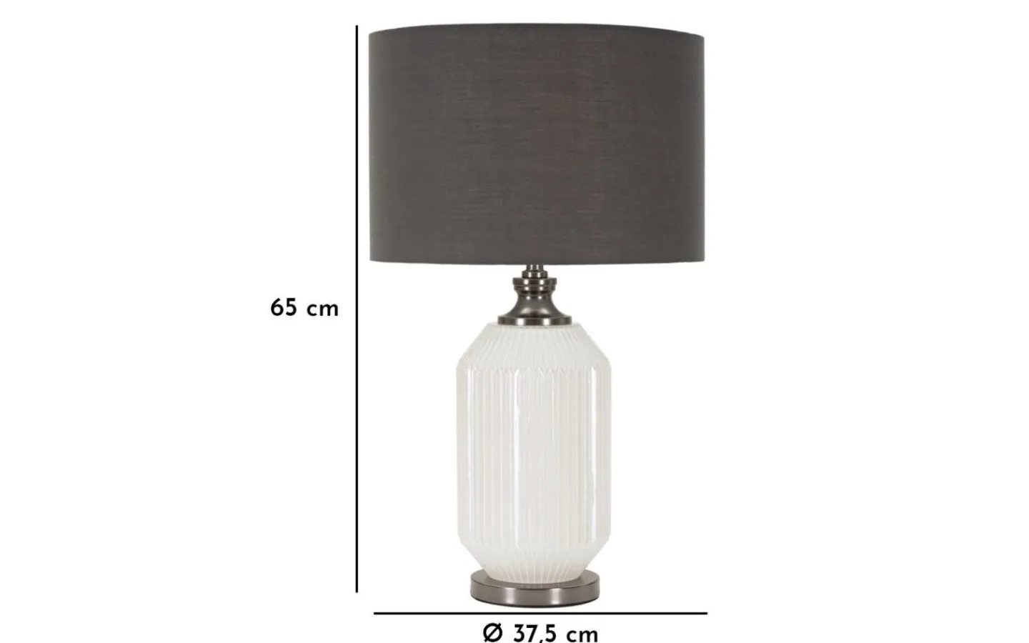 Bordslampor-Mauro Ferretti Brighty Bordslampa 65cm Vit/Grå