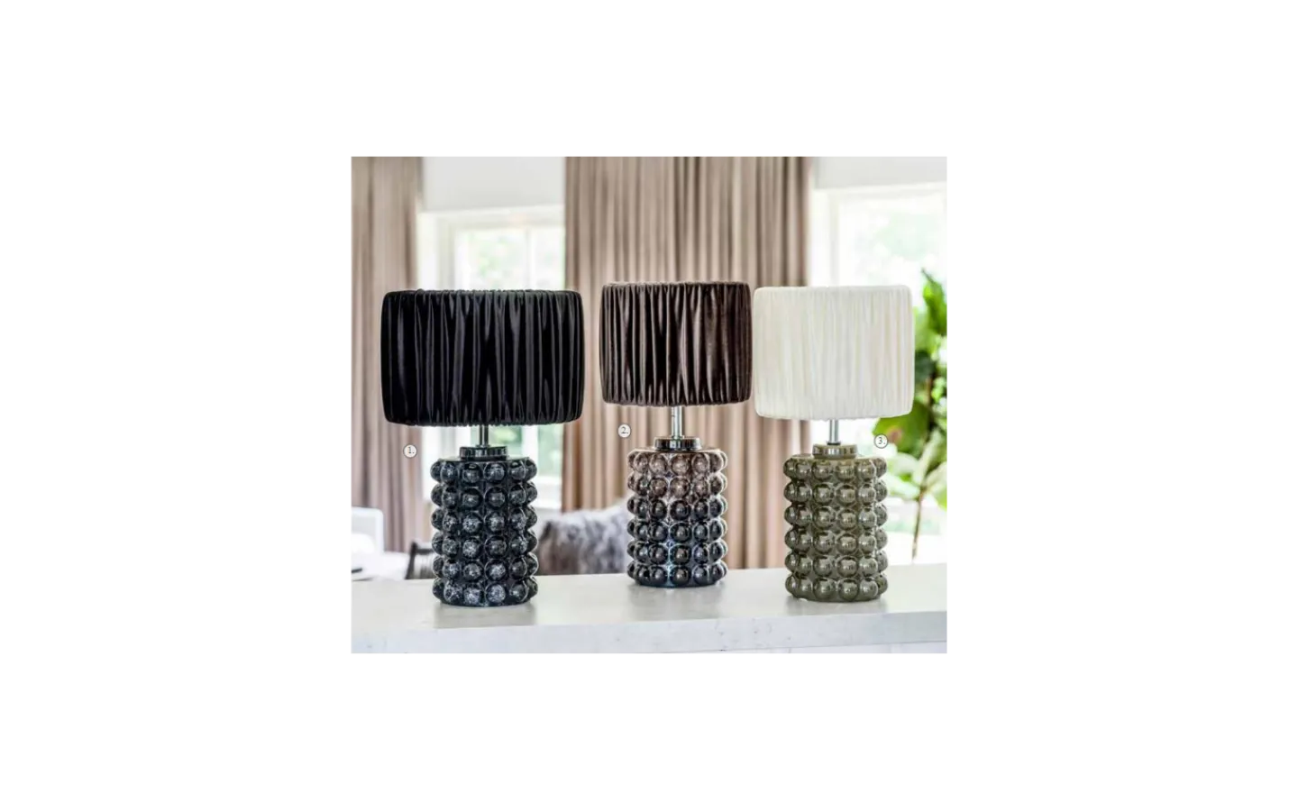 Lampfötter < Hallbergs Bubbels Lampfot 29cm Black Marble