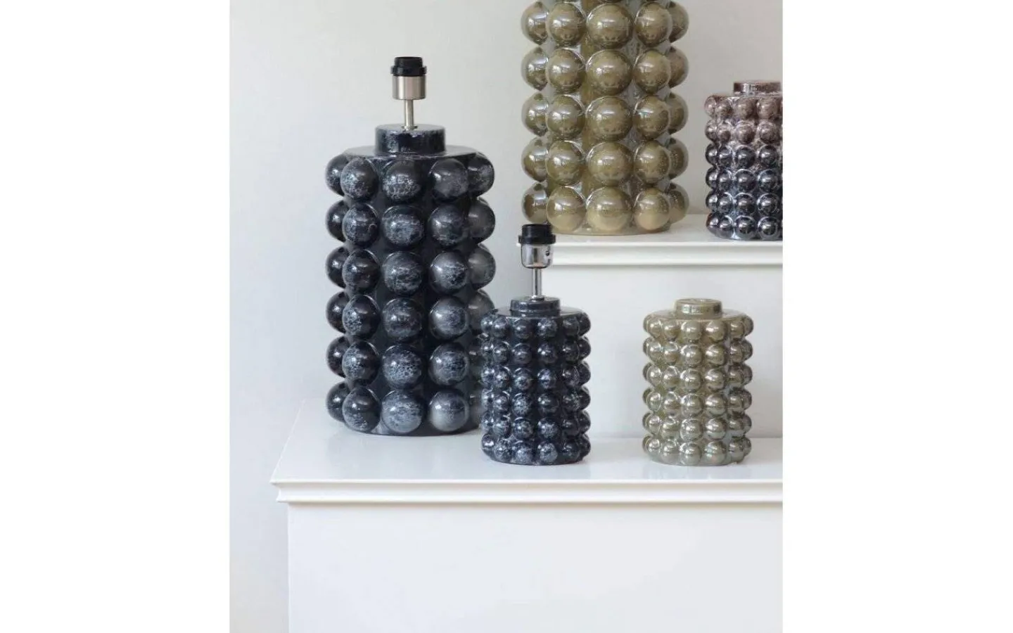 Lampfötter < Hallbergs Bubbels Lampfot 29cm Black Marble