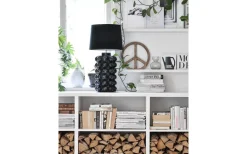 Sovrum|Vardagsrum-Hallbergs Bubbels Lampfot 49cm Black Marble