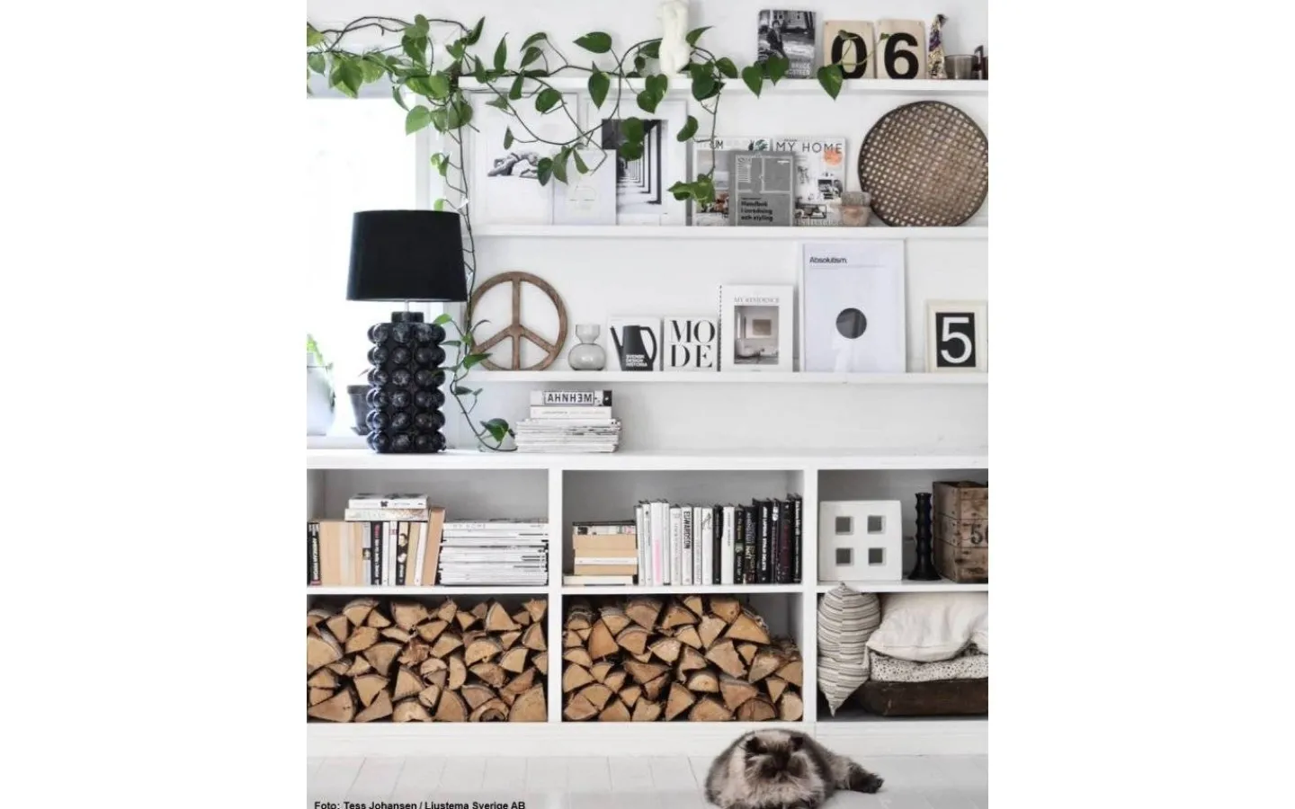 Sovrum|Vardagsrum-Hallbergs Bubbels Lampfot 49cm Black Marble