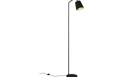 Golvläslampor-Reality Buddy Golvlampa E27 matt svart/guld