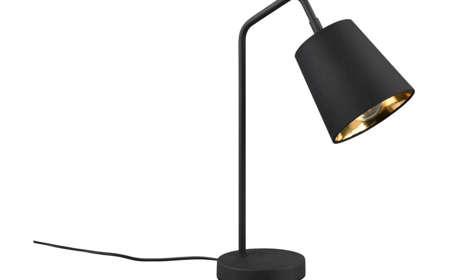 Skrivbordslampor-Reality Buddy Skrivbordslampa E27 matt svart/guld