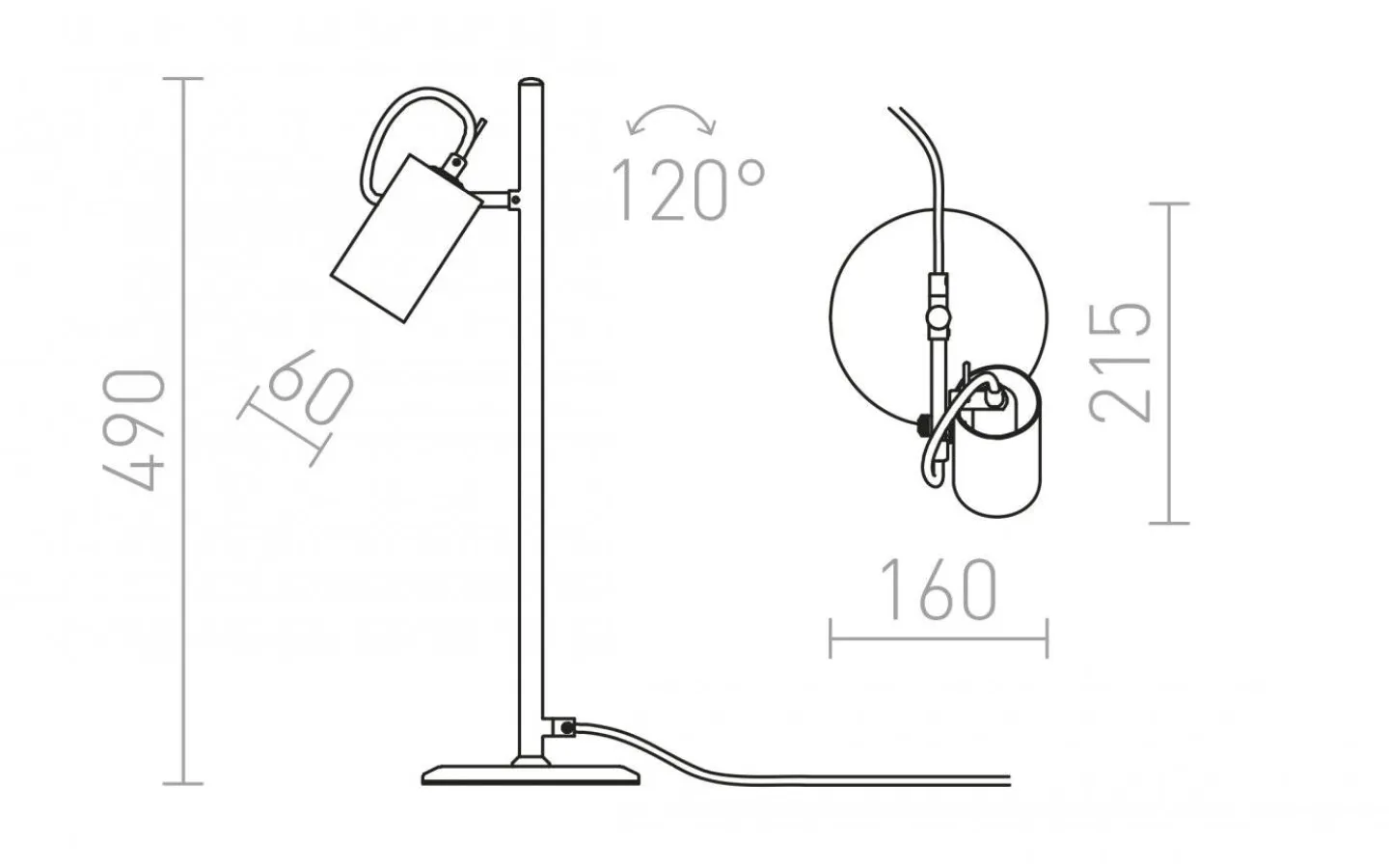 Skrivbordslampor < Rendl Bugsy Skrivbordslampa 49cm Krom