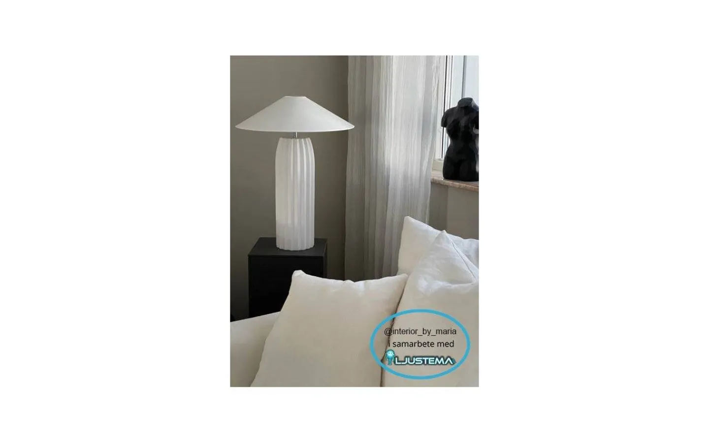 Vardagsrum|Sovrum < Hallbergs Bullet Lampfot 58cm Vit