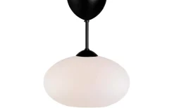 Badrumslampor Tak < Belid Bullo Plafond Ø27cm Mattsvart/Opalglas
