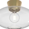 Plafonder-Belid Bullo Plafond 38cm Mässing/Klarglas