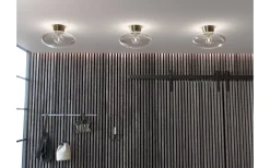 Plafonder-Belid Bullo Plafond 38cm Mässing/Klarglas