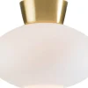 Badrum|Hall & Trappa < Belid Bullo Plafond 27cm Mässing/Opal