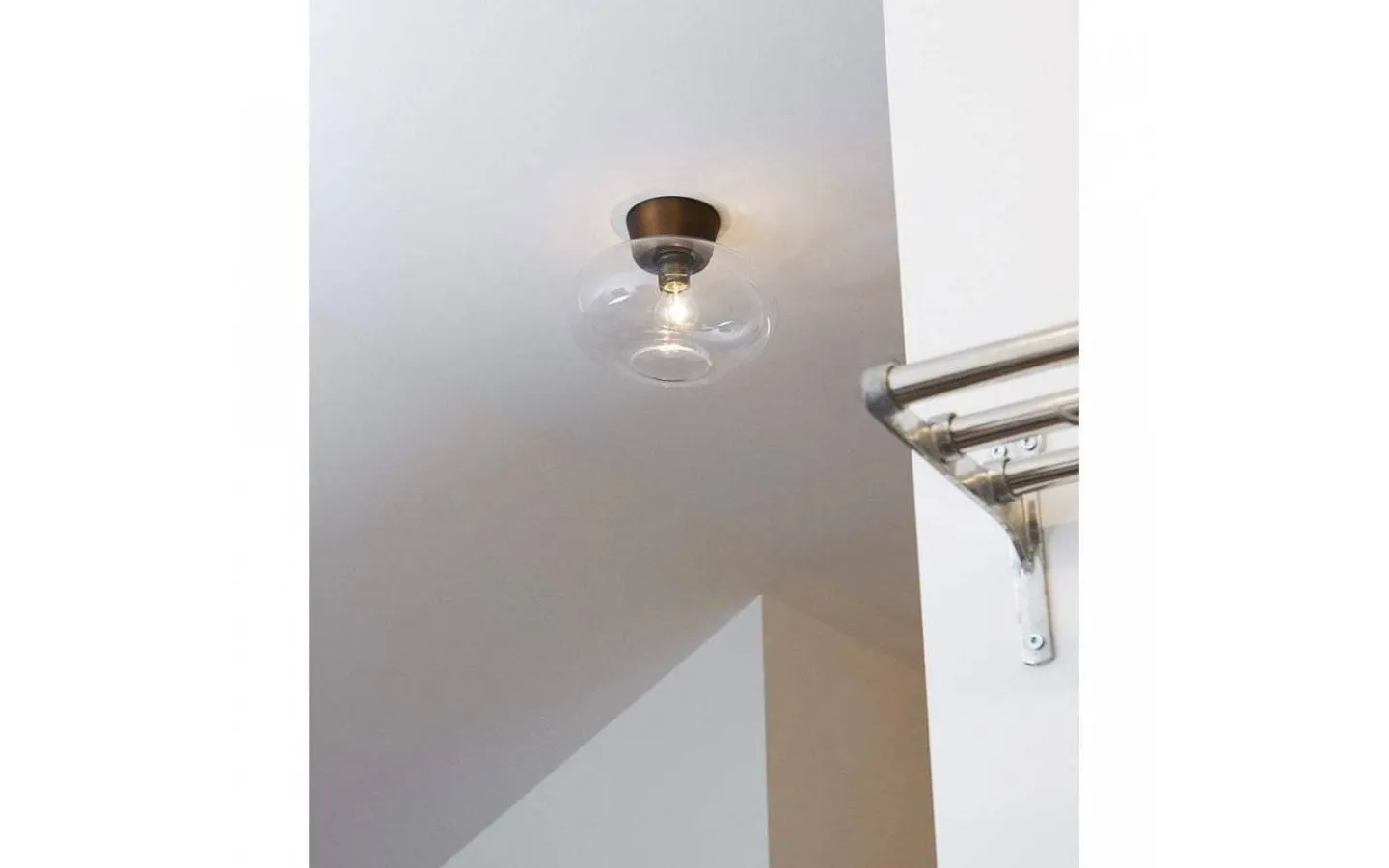 Badrum|Hall & Trappa-Belid Bullo Plafond 27cm Oxid/Klar